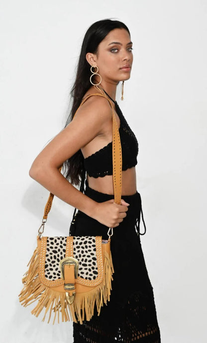 AMAL ANIMAL PRINT CROSSBODY BAG