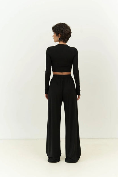 Jany Long Sleeve Crop & Pants Set