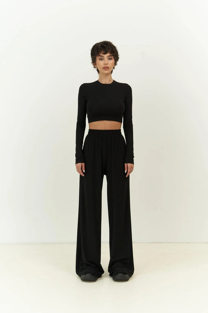 Jany Long Sleeve Crop & Pants Set